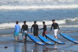 サーフスクール海練習